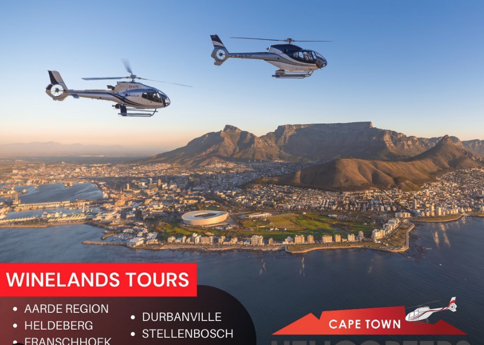 Helicopter flights to Idiom Wine Estate